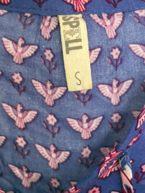 Revolve X Spell | Sunset Road Blouse In Royal | Size Small - Picture 7 of 9